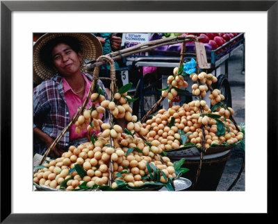 Woman With Food For Sale At Market Bangkok, Thailand by John Hay Pricing Limited Edition Print image