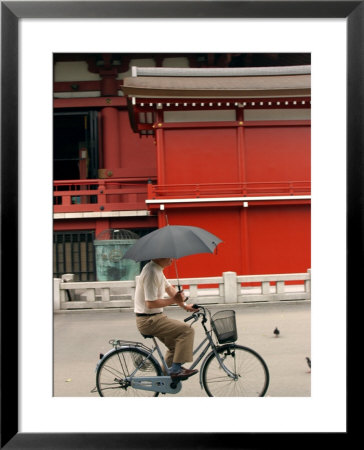 Bike Rider, Senso-Ji Temple, Asakusa, Tokyo, Japan by Greg Elms Pricing Limited Edition Print image