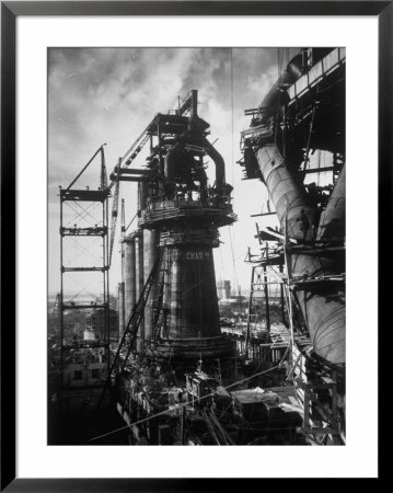 Under Construction Blast Furnace At Magnitogorsk Metallurgical Industrial Complex by Margaret Bourke-White Pricing Limited Edition Print image