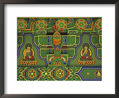 Detail Of Wall Mural At A Buddhist Temple, Taegu, South Korea by Dennis Flaherty Pricing Limited Edition Print image