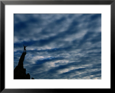 Triumphant Rock Climber, Joshua Tree National Park, Ca by Greg Epperson Pricing Limited Edition Print image