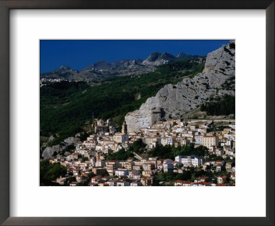 Hillside Town With Mountain In Background Chieti, Abruzzo, Italy by John Hay Pricing Limited Edition Print image
