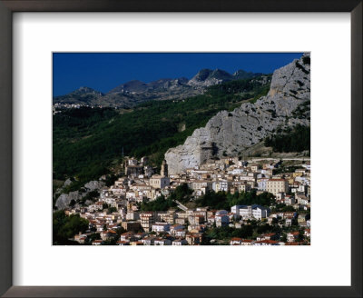 Hillside Town With Mountain In Background Chieti, Abruzzo, Italy by John Hay Pricing Limited Edition Print image