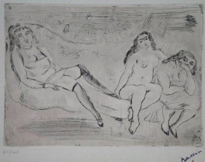 147 - Trois Femmes by Jules Pascin Pricing Limited Edition Print image