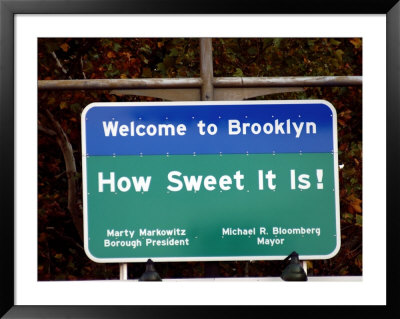 Sign Welcoming Vistors To Brooklyn, New York City, New York by Dan Herrick Pricing Limited Edition Print image