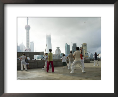 Tai Chi On The Bund Promenade by Greg Elms Pricing Limited Edition Print image