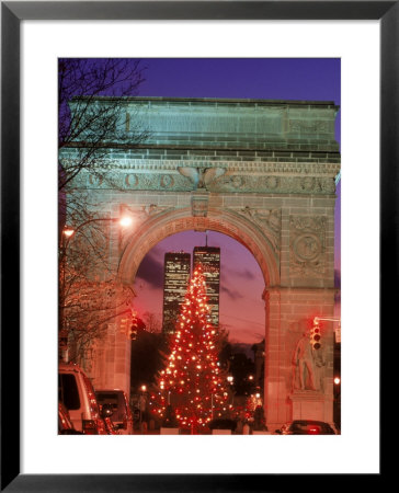 Christmas Tree In Washington Square Arch, Nyc by Rudi Von Briel Pricing Limited Edition Print image