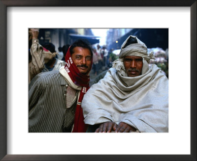 Two Workers In Market Azadpur Sabzi Mandi, Azadpur, Delhi, India by Daniel Boag Pricing Limited Edition Print image