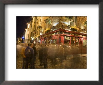 People Walking Past The Temple Bar At Night, Dublin by Holger Leue Pricing Limited Edition Print image