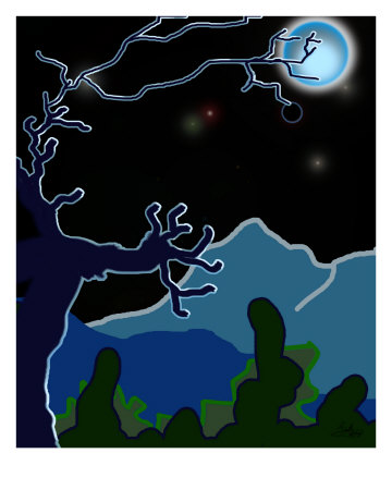 Moon Over New Mexico Ginette Creations by Ginette Callaway Pricing Limited Edition Print image