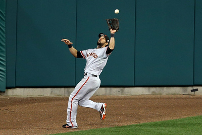 Detroit, Mi - October 28: Detroit Tigers V San Francisco Giants - Angel Pagan And Jhonny Peralta by Christian Petersen Pricing Limited Edition Print image