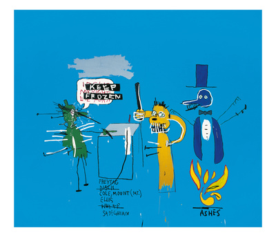 The Dingoes That Park Their Brains With Their Gum, 1988 by Jean-Michel Basquiat Pricing Limited Edition Print image