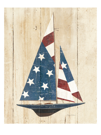 American Flag Sailboat by Avery Tillmon Pricing Limited Edition Print image
