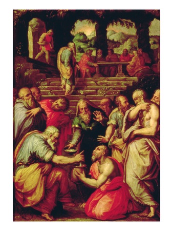 The Prophet Elisha Cleansing Naaman, 1560-70 by Giorgio Vasari Pricing Limited Edition Print image