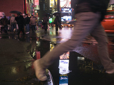 Reflection Of Times Square Led Displays by Tyrone Turner Pricing Limited Edition Print image