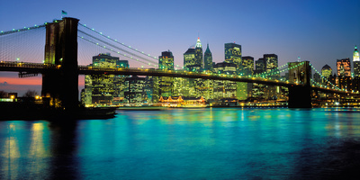 Brooklyn Bridge, New York by Peter Bennett Pricing Limited Edition Print image