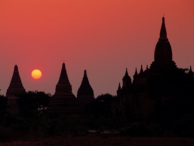 Sunrise At Temples In Pagan, Myanmar by Scott Stulberg Pricing Limited Edition Print image
