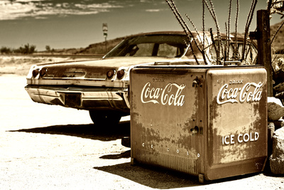 Ancienne Glaciere Coca Cola Sur La Route 66 by Philippe Hugonnard Pricing Limited Edition Print image