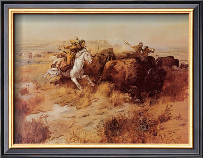 Indian Buffalo Hunt by Charles Marion Russell Pricing Limited Edition Print image