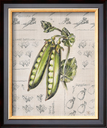 Vintage Linen Peas by Lauren Hamilton Pricing Limited Edition Print image