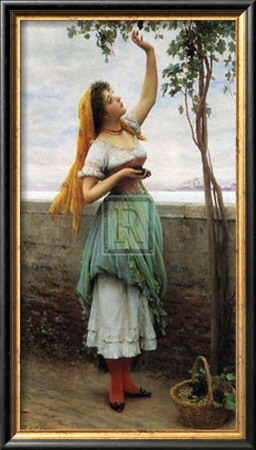 Picking Grapes by Eugene De Blaas Pricing Limited Edition Print image