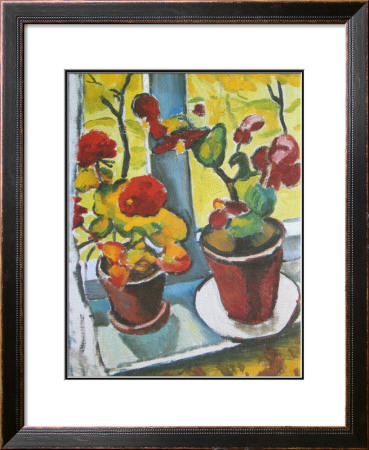 Flowers At The Window, Begonias by Auguste Macke Pricing Limited Edition Print image