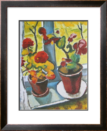 Flowers At The Window, Begonias by Auguste Macke Pricing Limited Edition Print image
