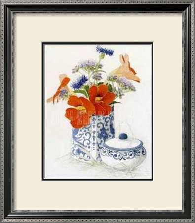 Nasturtiums And Blues by Amy E. Scott Pricing Limited Edition Print image