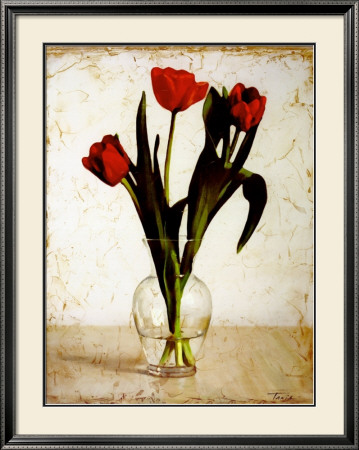 3 Red Tulips I by Tania Darashkevich Pricing Limited Edition Print image