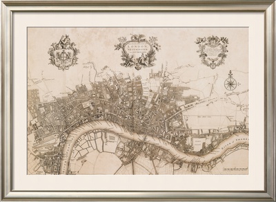 Plan Of The City Of London, 1720 by John Stow Pricing Limited Edition Print image