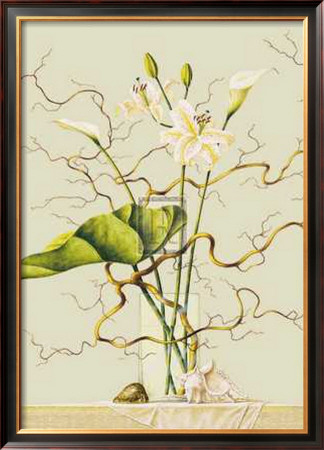Lilies And Willow by R. Verkerk Pricing Limited Edition Print image
