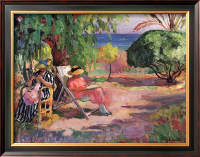 Woman Sewing by Henri Lebasque Pricing Limited Edition Print image