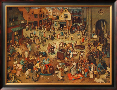 The Fight Between Carnival And Lent by Pieter Bruegel The Elder Pricing Limited Edition Print image