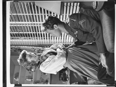 Actress Dorothy Mcguire Talking With Actor Guy Madison In Scene From Film, Till The End Of Time by Bob Landry Pricing Limited Edition Print image
