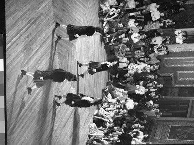 Irish Step Dancers Performing During Folk Festival At Polish National Hall by Gjon Mili Pricing Limited Edition Print image