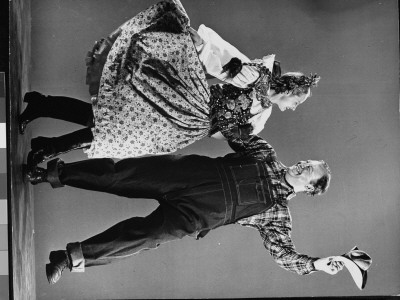 Burl Ives Dancing With Polish Dancer Kazimiera by Gjon Mili Pricing Limited Edition Print image