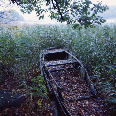 Abandoned Boat In A Field by Inge Ekstrom Pricing Limited Edition Print image