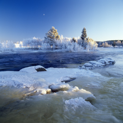 A River In Wintertime by Lars Dahlstrom Pricing Limited Edition Print image