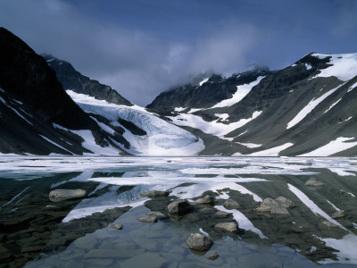 Reflection Of Mountains In Water, Lapland, Sweden by Anders Ekholm Pricing Limited Edition Print image