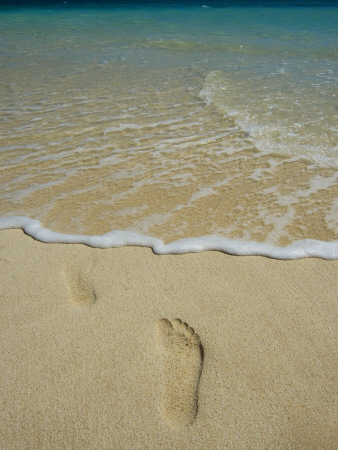 Footprints On A Beach by Gunter Lenz Pricing Limited Edition Print image
