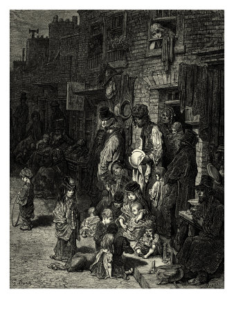 Victorian London- Whitechapel, Wentworth Street by Gustave Doré Pricing Limited Edition Print image