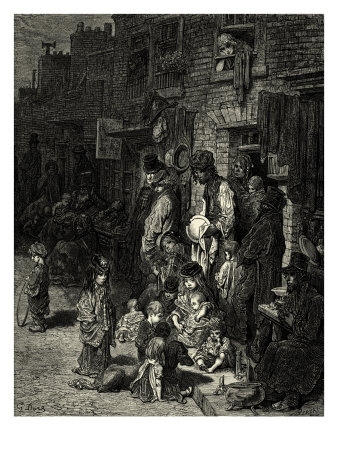 Victorian London- Whitechapel, Wentworth Street by Gustave Dore Pricing Limited Edition Print image