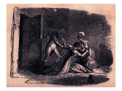 Mr Burchell And Sophia Visit Her Family In Jail - From The Vicar Of Wakefield by Gustave Dore Pricing Limited Edition Print image