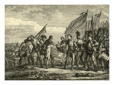 The Surrender Of General John Burgoyne At The Battle Of Saratoga, 7Th October 1777 by Thomas Crane Pricing Limited Edition Print image
