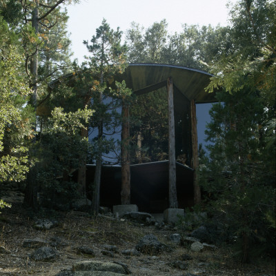 Pearlman Cabin, Idyllwild, California, 1957, Exterior View, Architect: John Lautner by Alan Weintraub Pricing Limited Edition Print image