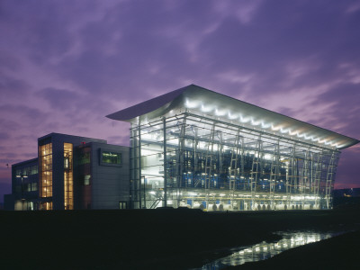 Independent Newspapers (Ireland) Limited Building, Dublin, Overall Exterior At Dusk by David Churchill Pricing Limited Edition Print image