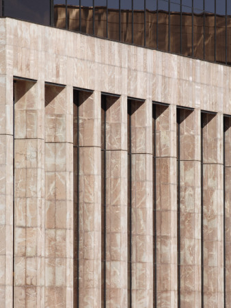 Pillars On South Facade Of Edificio De Usos Multiples - Council Building, Castilla Y Leon, Spain by David Borland Pricing Limited Edition Print image