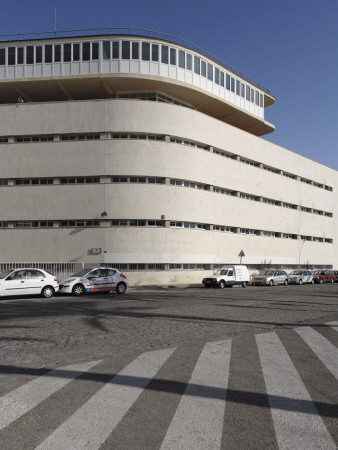 Escuela De Nautica - Nautical Academy (1963-70) With Pedestrian Crossing, Cadiz Spain by David Borland Pricing Limited Edition Print image