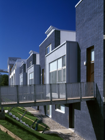 Homes For The Future, Glasgow, Scotland, Exterior And Public Walkways, Architect: Mckeown Alexander by David Churchill Pricing Limited Edition Print image