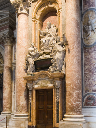 Elaborate Doorway And Statues, St Peter's Basilica, Vatican City, Rome, Italy by David Clapp Pricing Limited Edition Print image